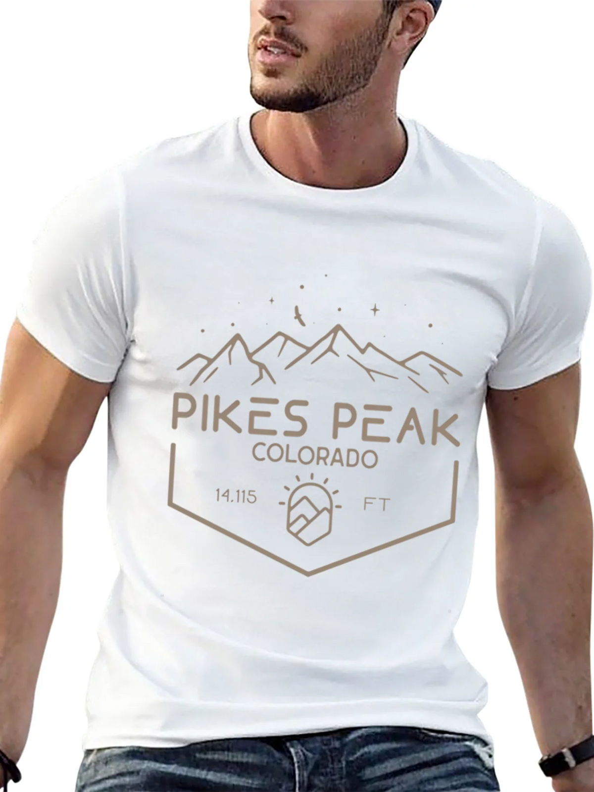 Pikes Peak Colorado Black T-Shirt product image 12