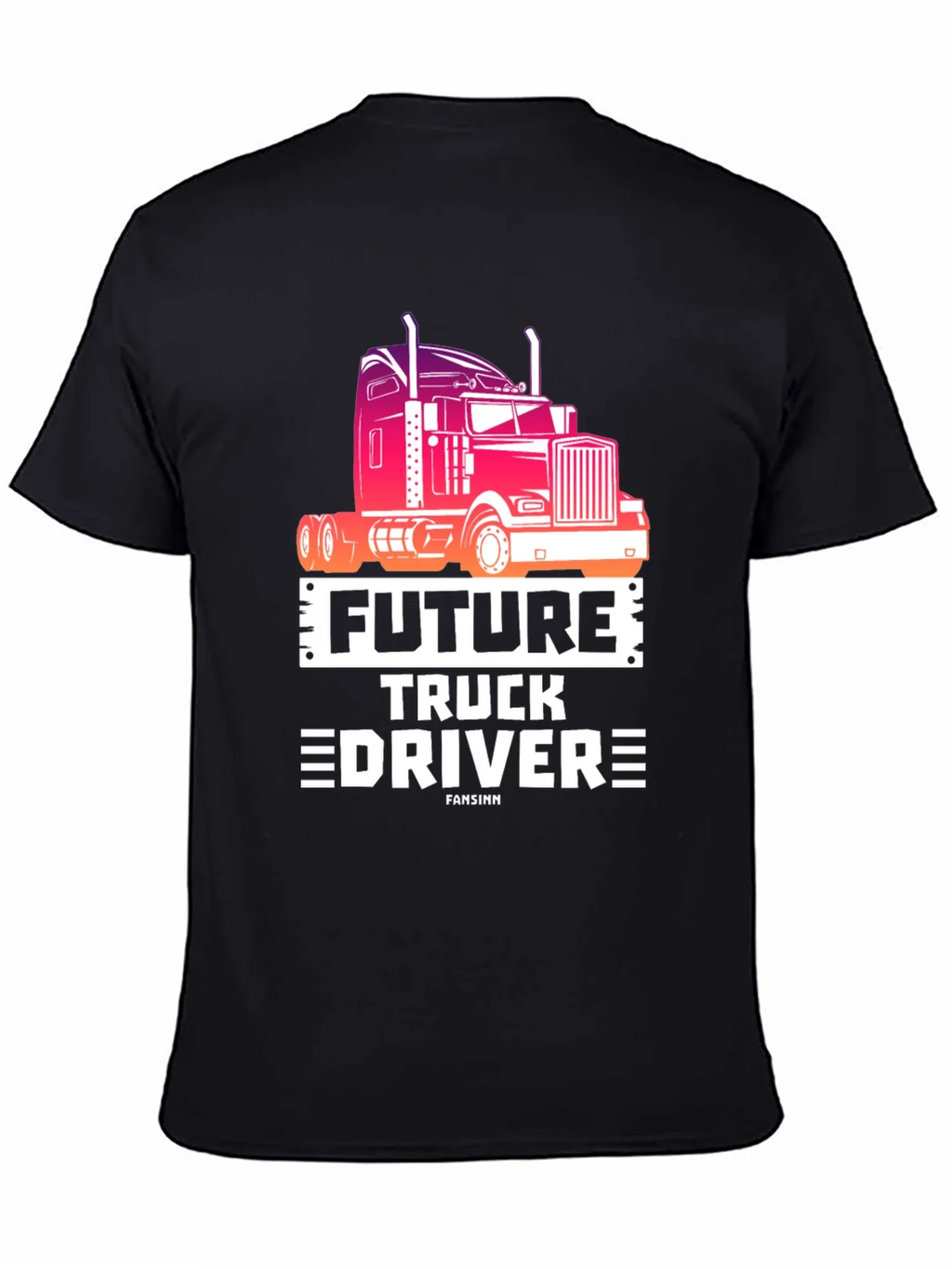 Future Truck Driver Black Graphic Tee product image 4