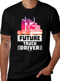 Future Truck Driver Black Graphic Tee product image 1