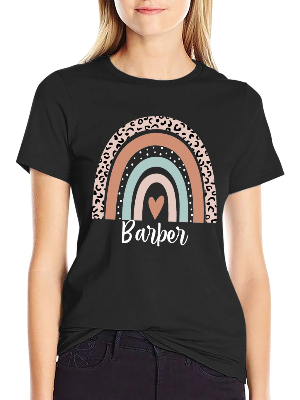 Stylish Barber Rainbow Graphic T-Shirt product image 1