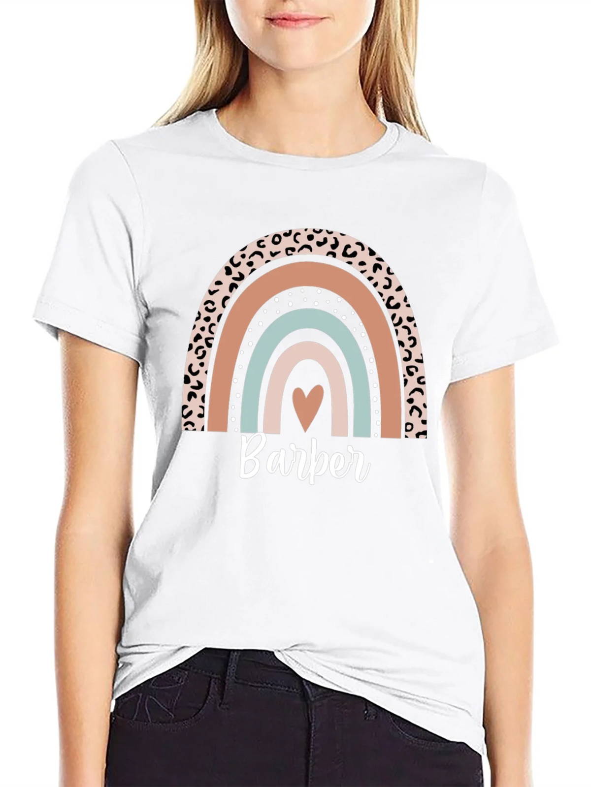 Stylish Barber Rainbow Graphic T-Shirt product image 6