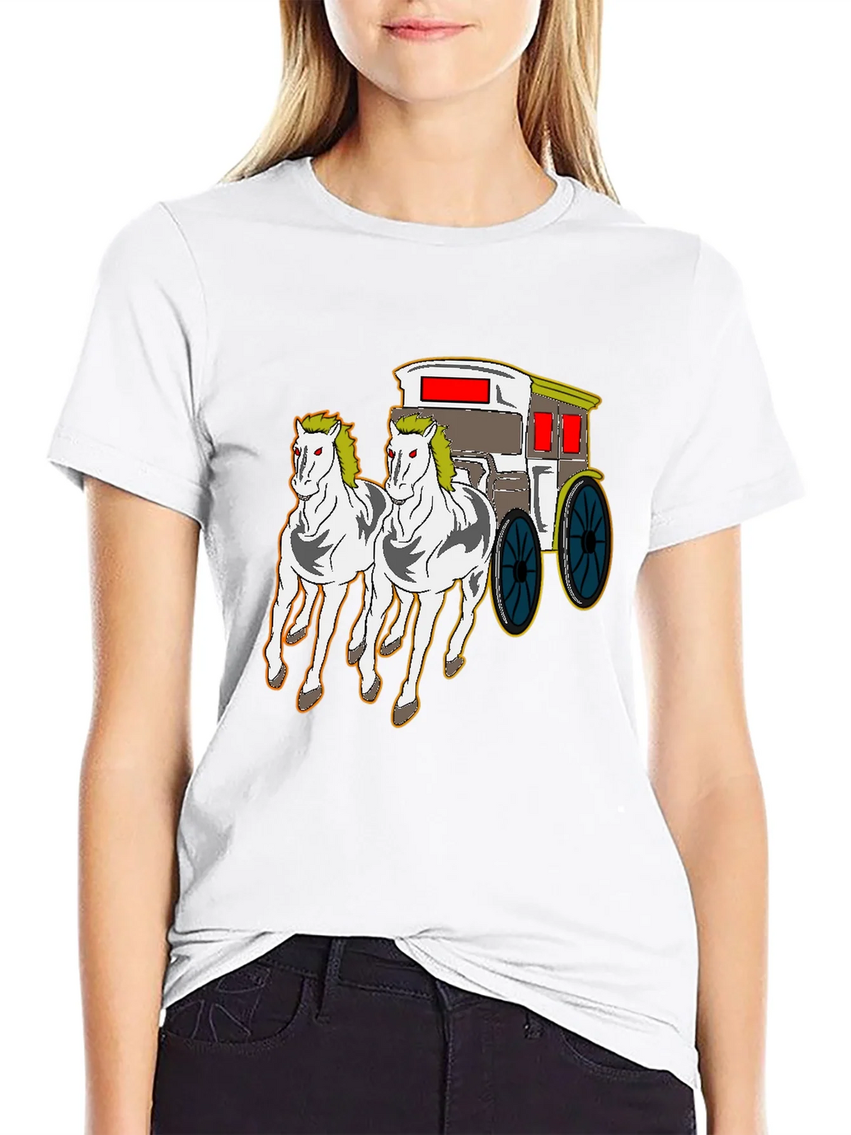 Horse-Drawn Carriage Graphic T-Shirt product image 7