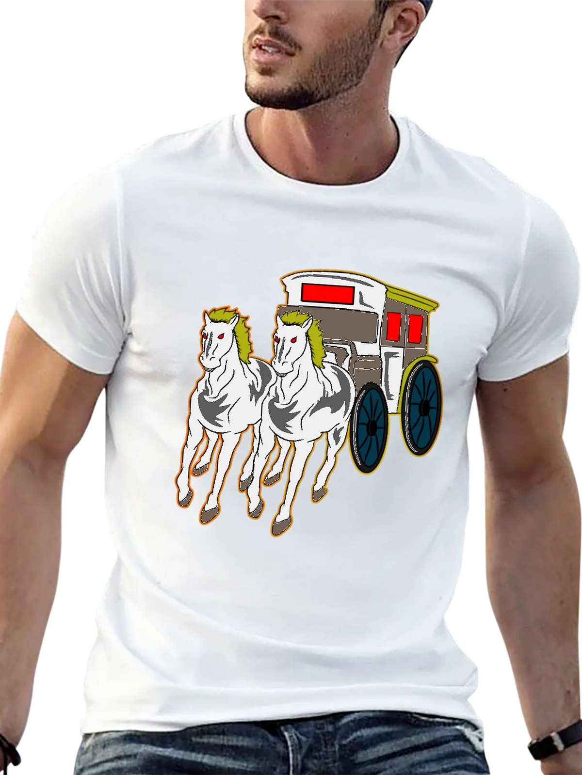 Horse-Drawn Carriage Graphic T-Shirt product image 11