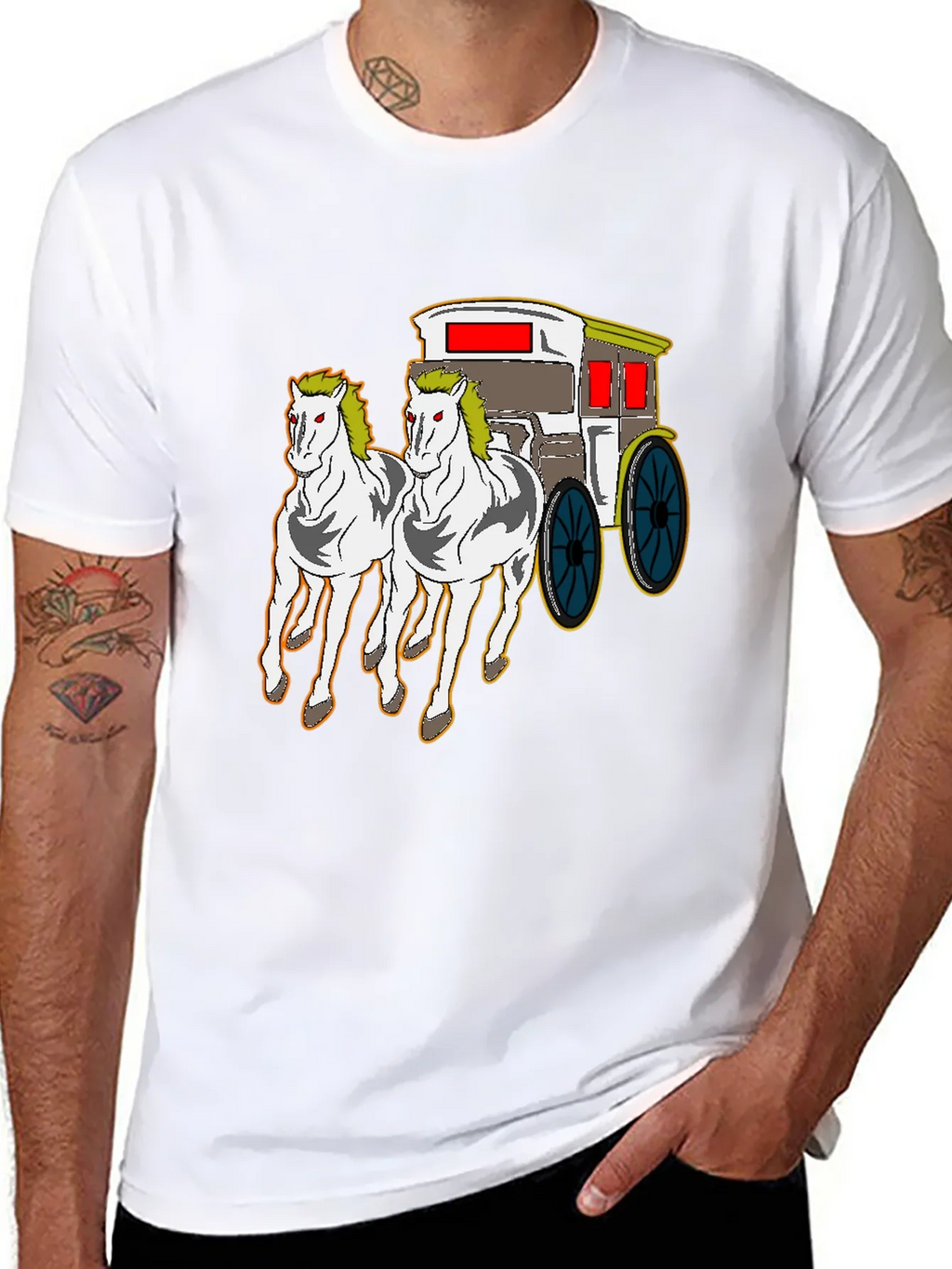 Horse-Drawn Carriage Graphic T-Shirt product image 6
