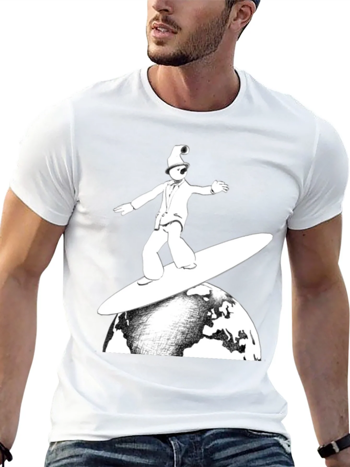 Surfing Earth T-Shirt - Unique Graphic Tee product image 11