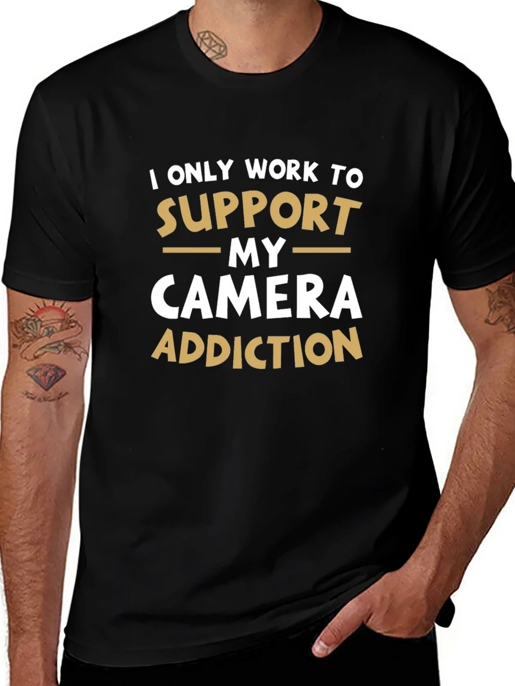 Camera Addiction T-Shirt: Support My Hobby! product image 1