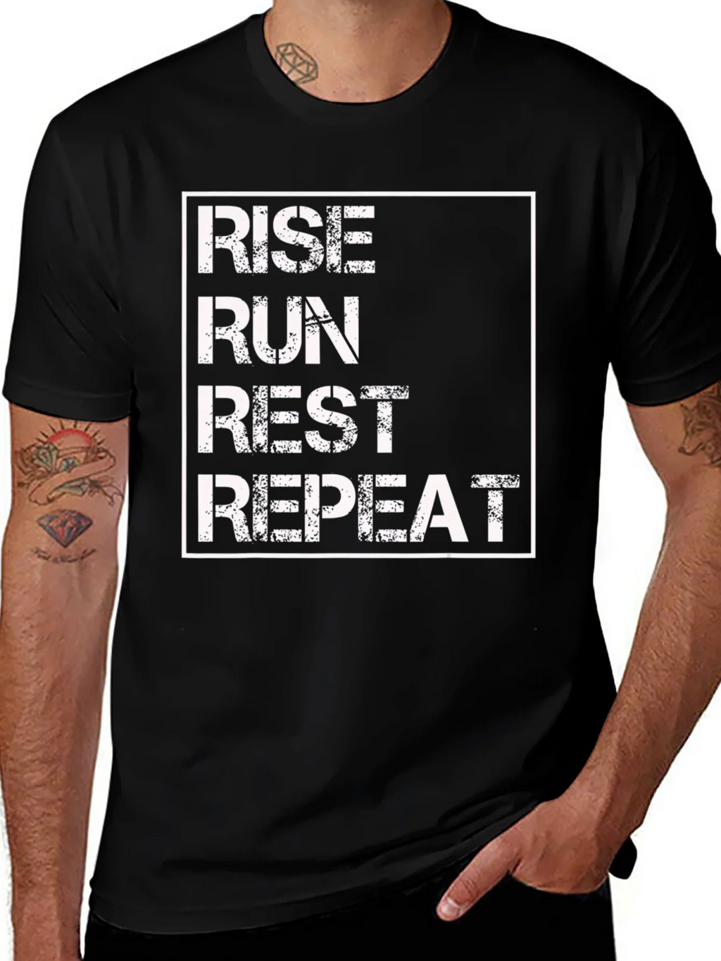 Rise Run Rest Repeat Graphic Tee product image 1
