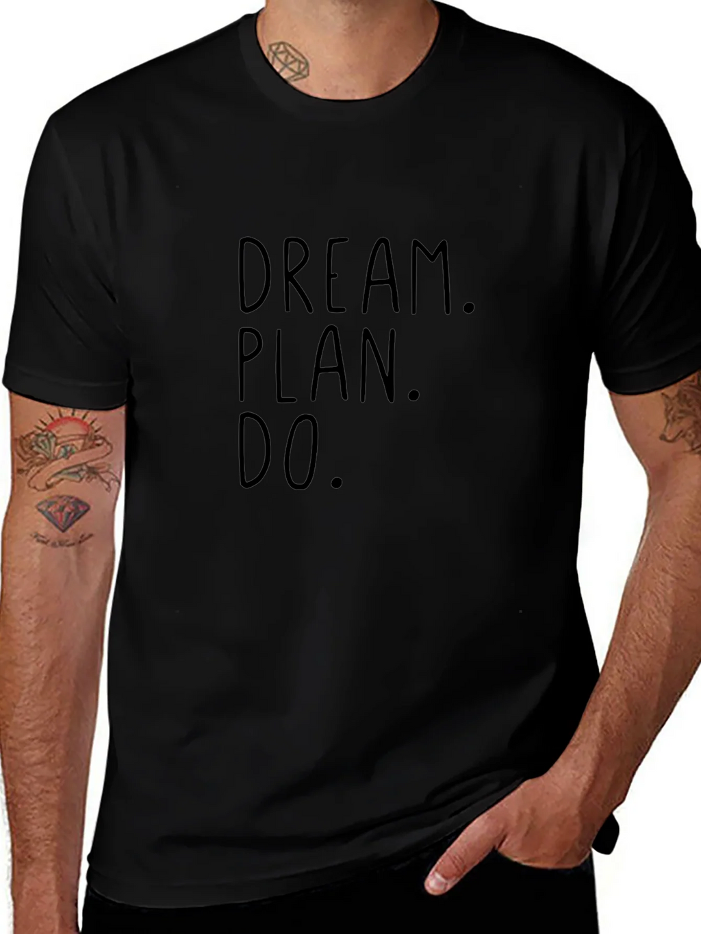 Dream Plan Do Black Graphic Tee product image 1