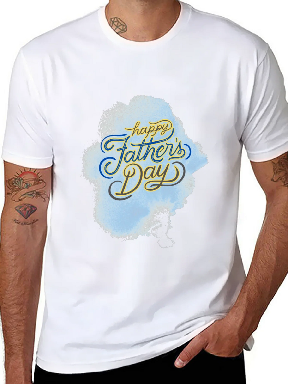 Happy Fathers Day Black T-Shirt product image 7