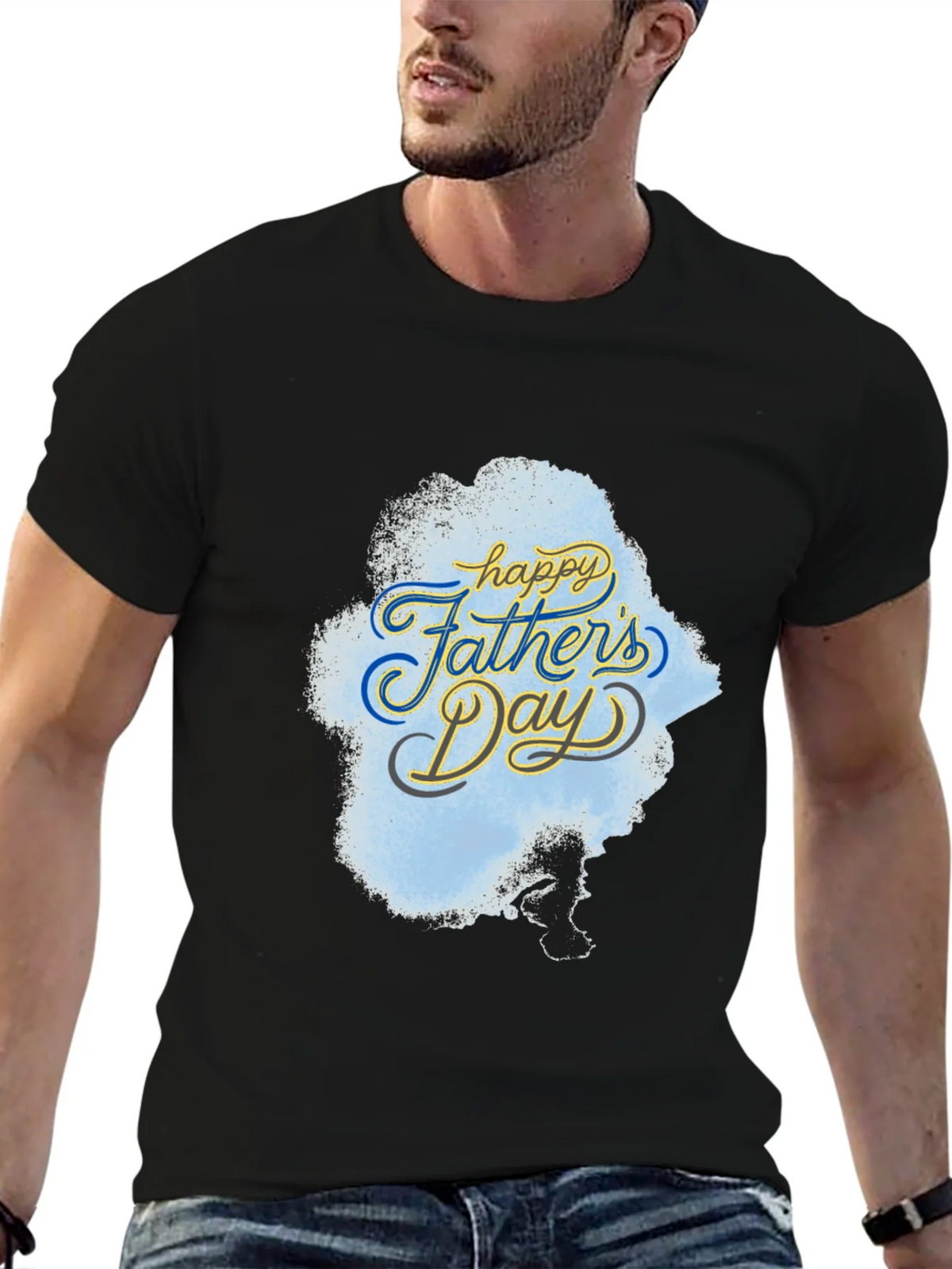 Happy Fathers Day Black T-Shirt product image 6