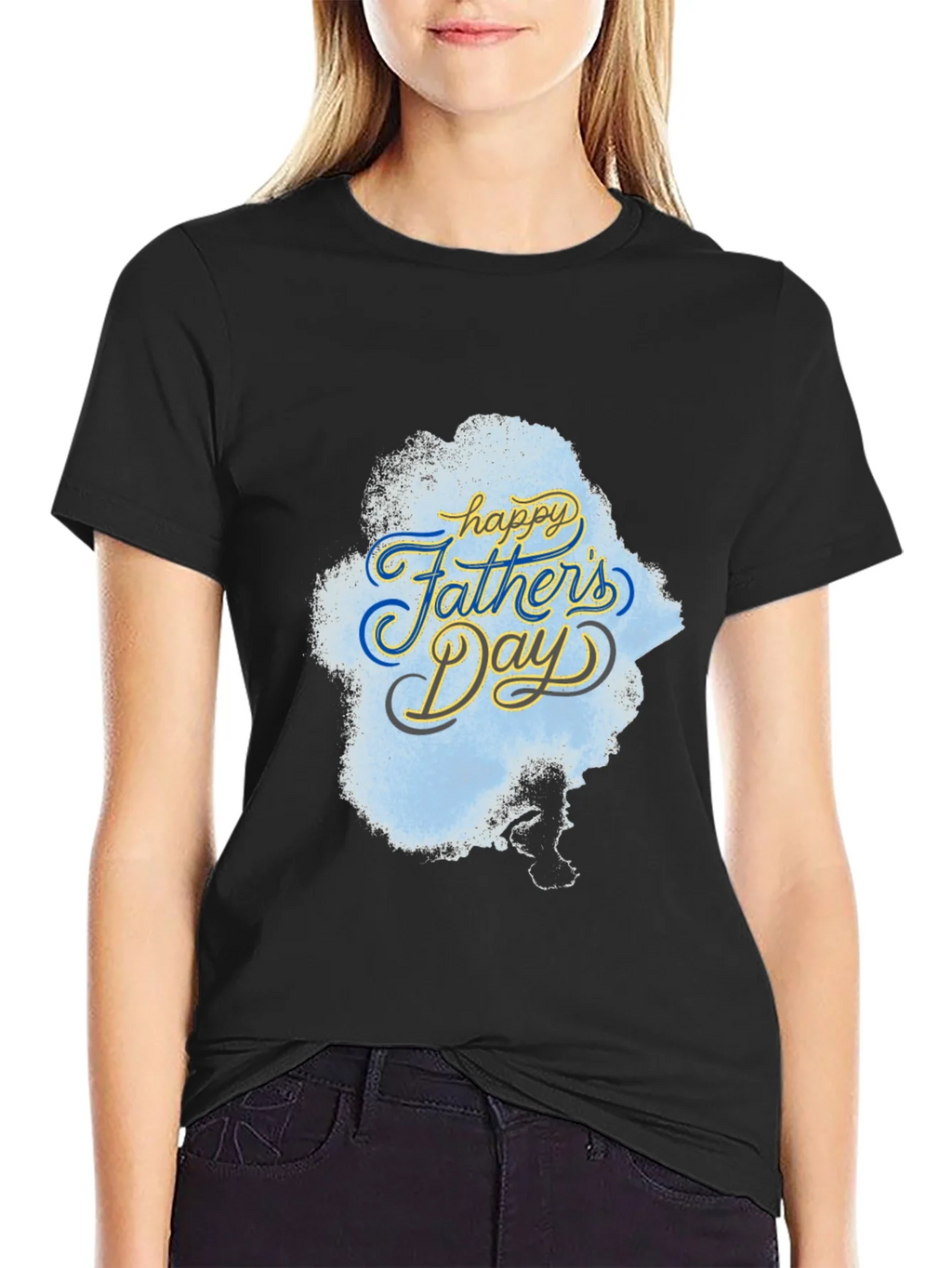 Happy Fathers Day Black T-Shirt product image 2