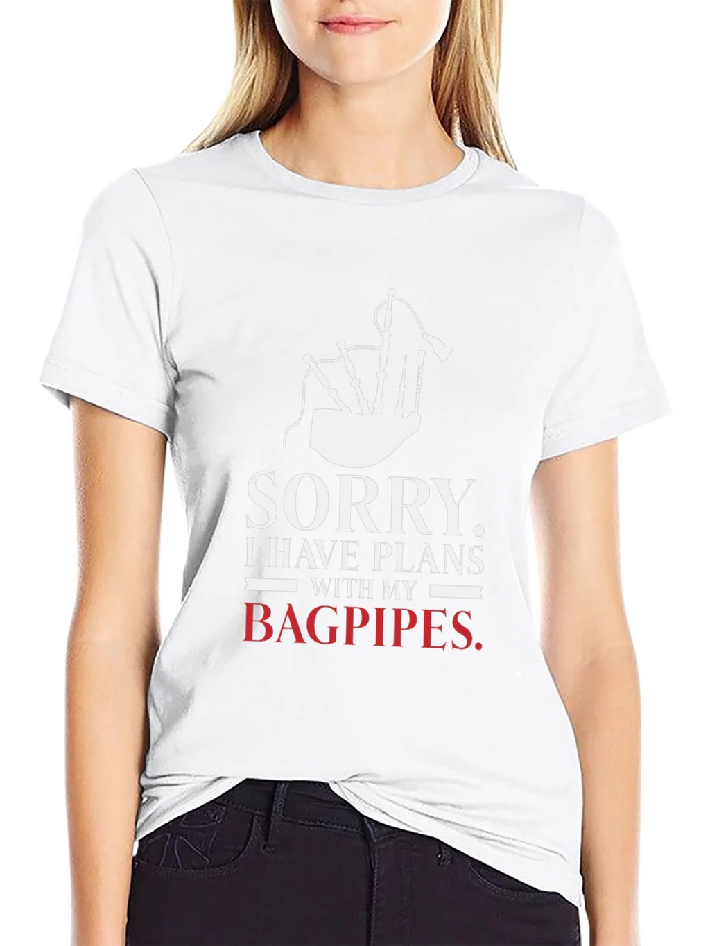 Sorry Bagpipes Plans Graphic Tee product image 5