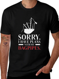 Sorry Bagpipes Plans Graphic Tee product image 1