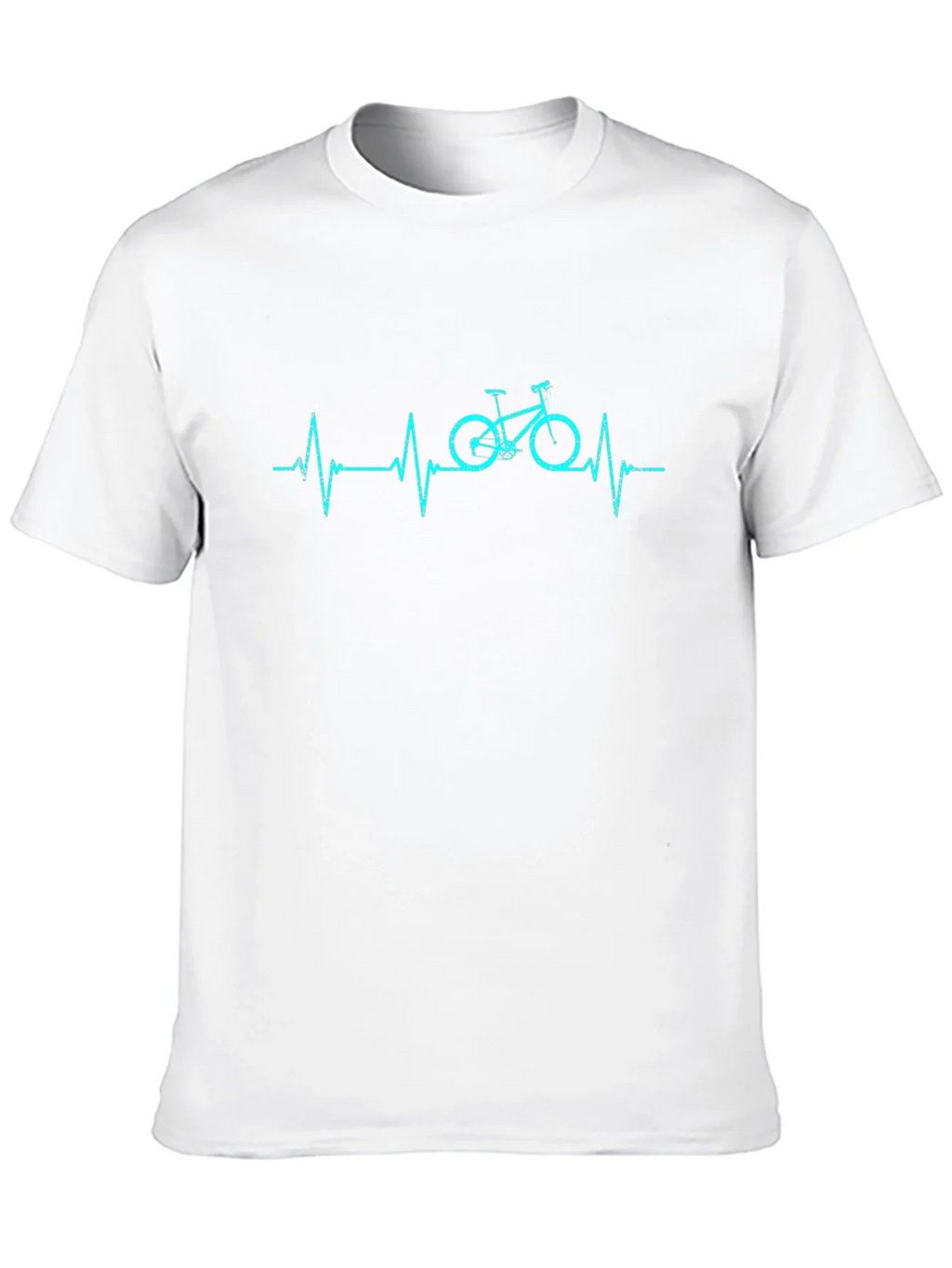 Heartbeat Bicycle Black T-Shirt product image 6