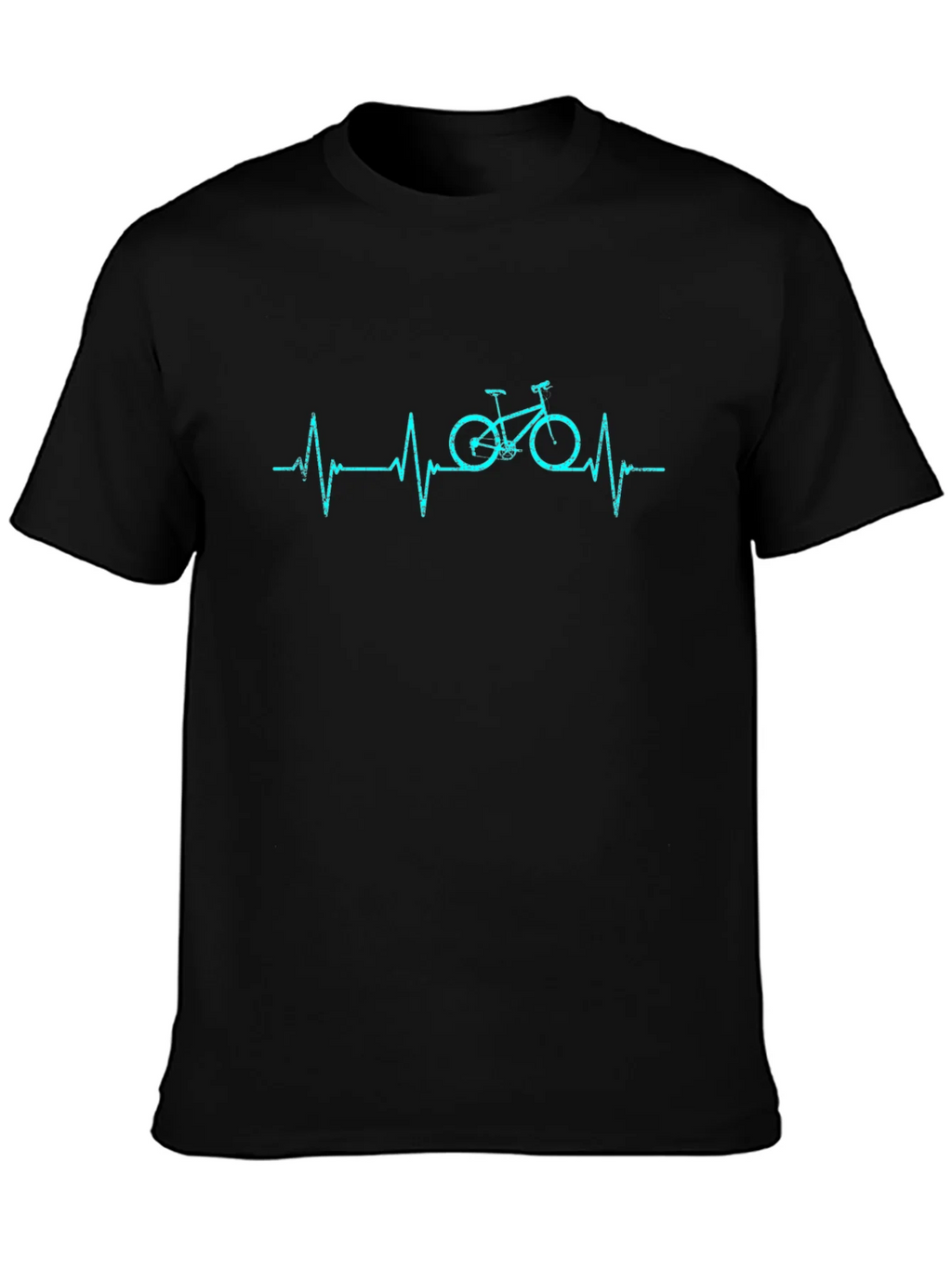 Heartbeat Bicycle Black T-Shirt product image 1
