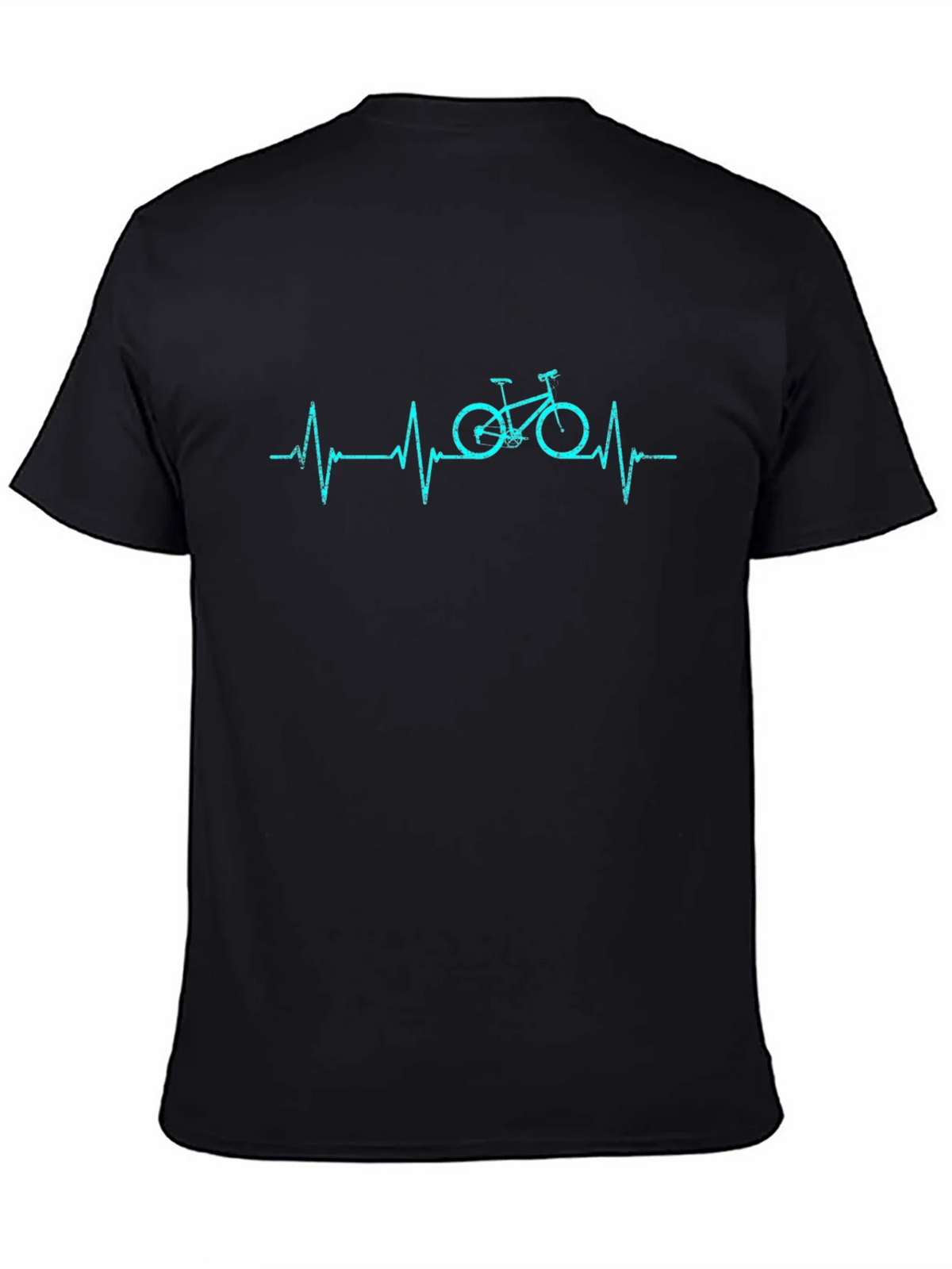 Heartbeat Bicycle Black T-Shirt product image 2