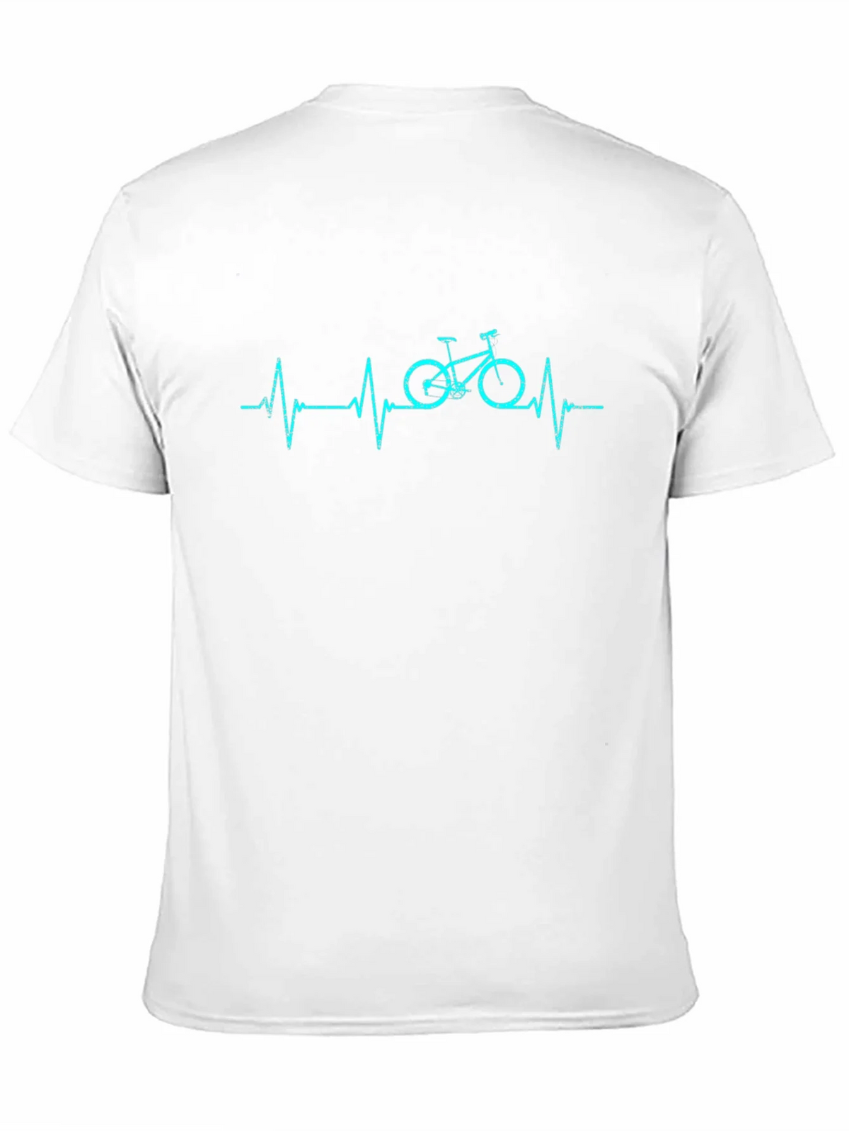Heartbeat Bicycle Black T-Shirt product image 7