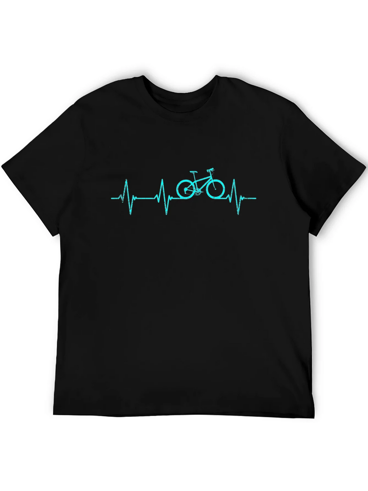 Heartbeat Bicycle Black T-Shirt product image 3