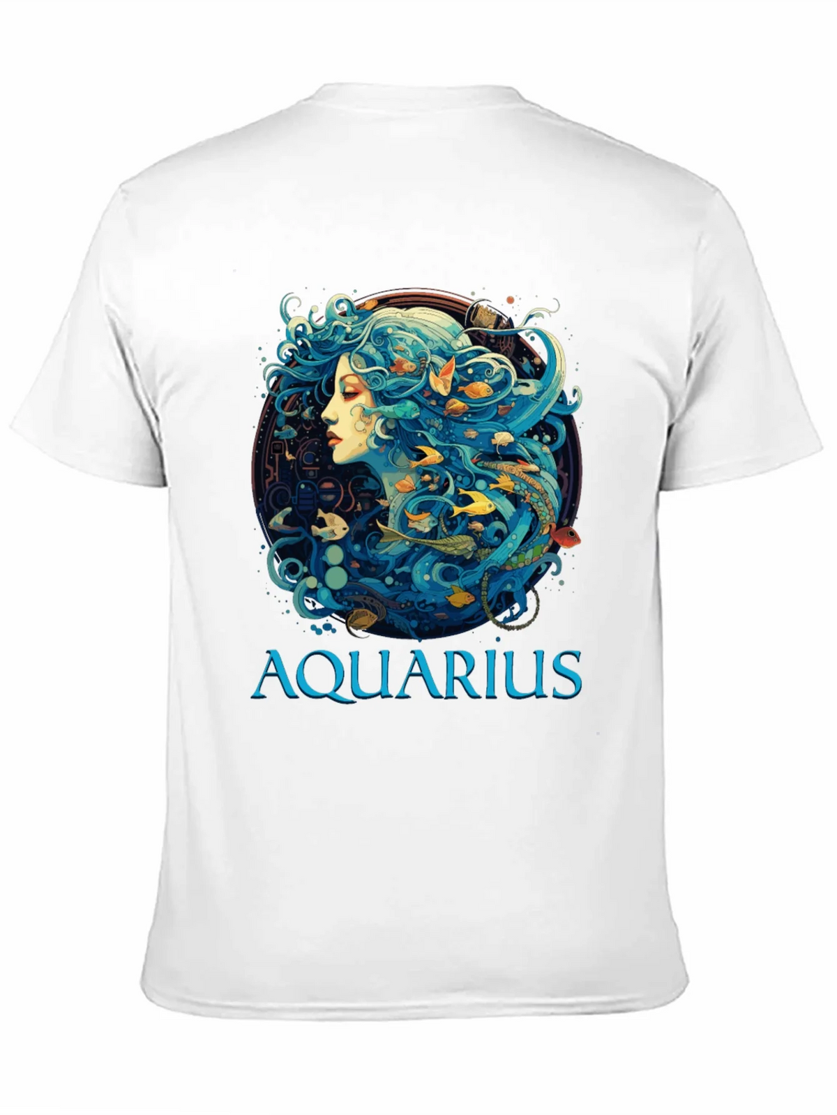 Aquarius Zodiac T-Shirt Black Cotton Tee product image 10