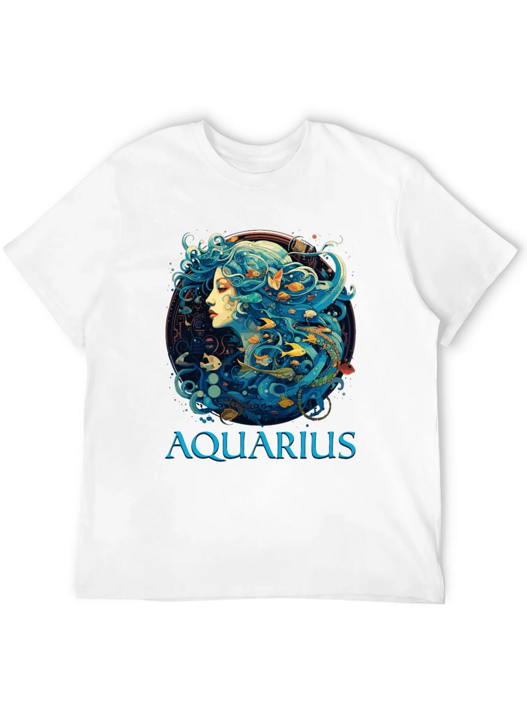 Aquarius Zodiac T-Shirt Black Cotton Tee product image 11