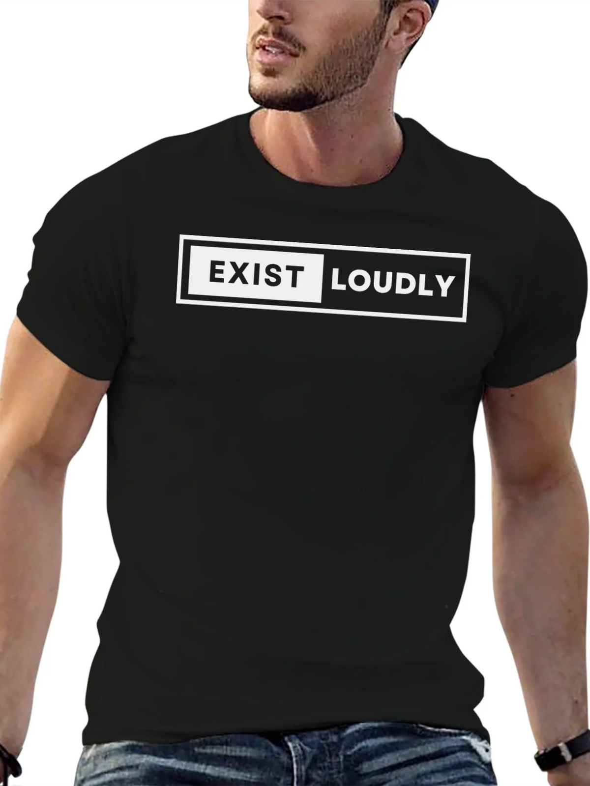 Exist Loudly Graphic T-Shirt - Bold Statement Tee product image 6