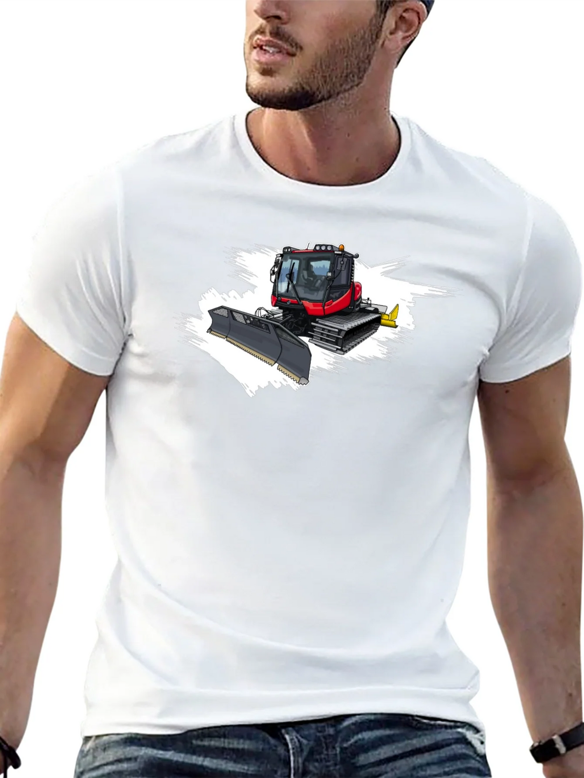 Snow Groomer Graphic Tee - Black Cotton Shirt product image 12