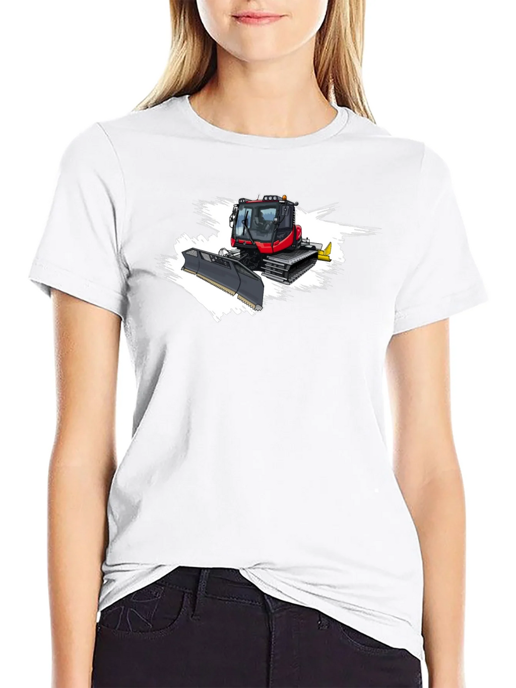 Snow Groomer Graphic Tee - Black Cotton Shirt product image 8
