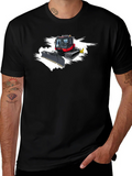 Snow Groomer Graphic Tee - Black Cotton Shirt product image 1