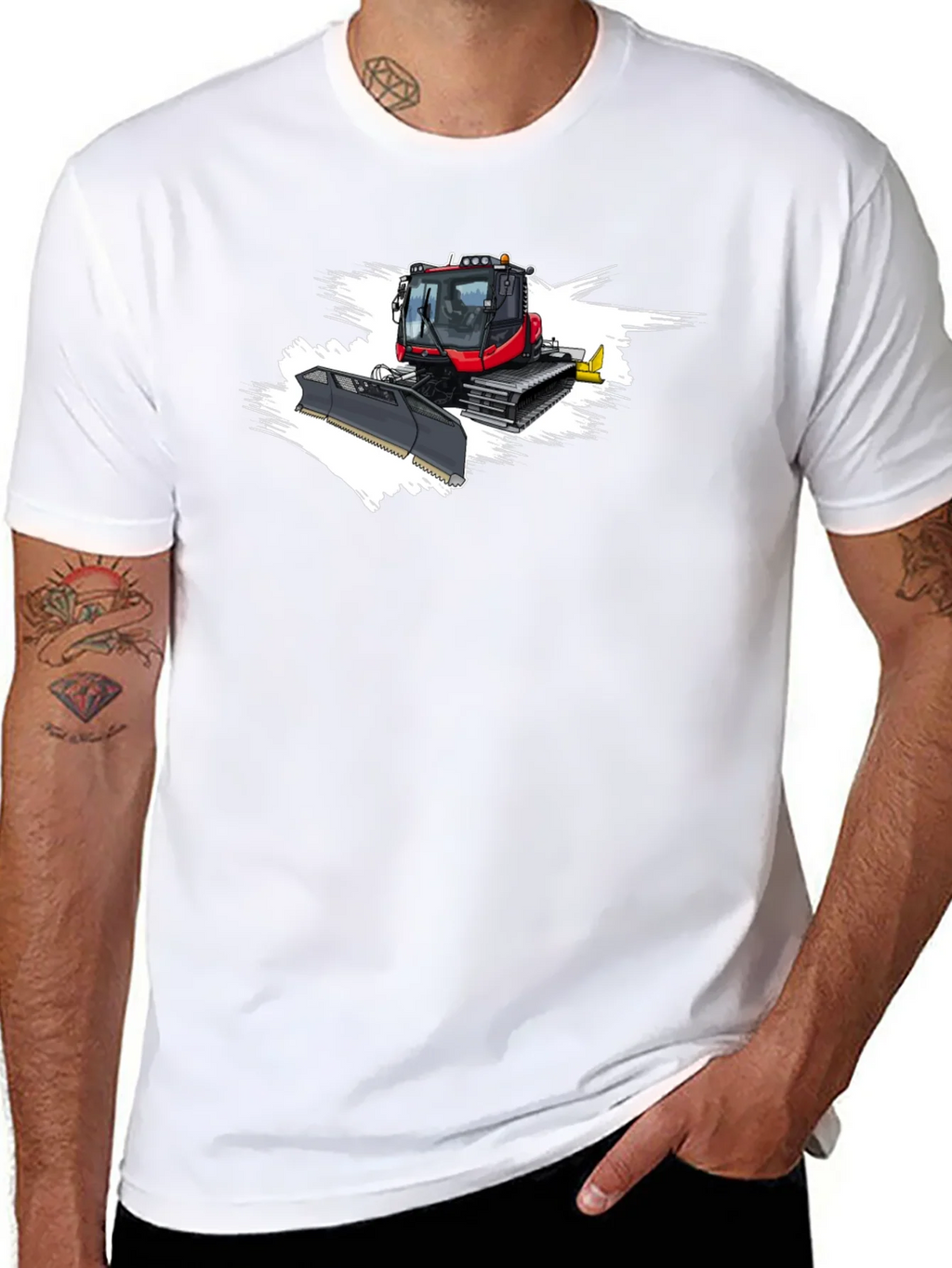Snow Groomer Graphic Tee - Black Cotton Shirt product image 7