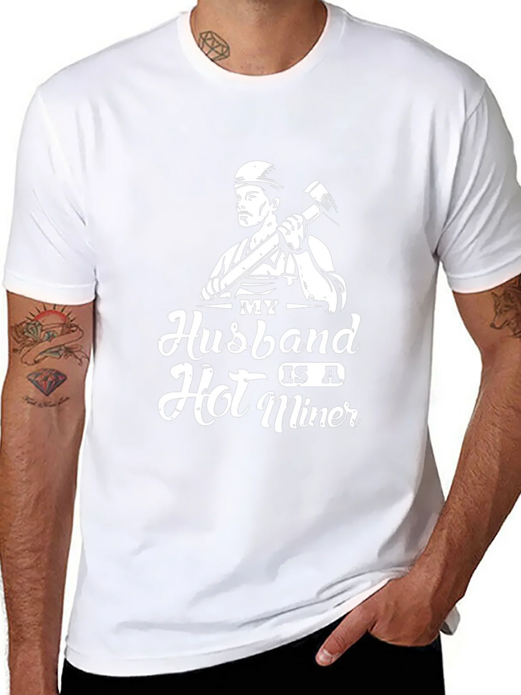 My Husband is a Hot Miner T-Shirt product image 7