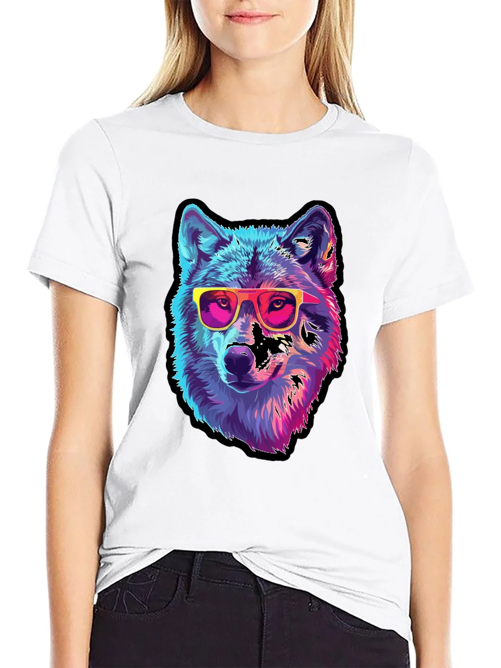 Cool Wolf Graphic Tee - Black product image 8