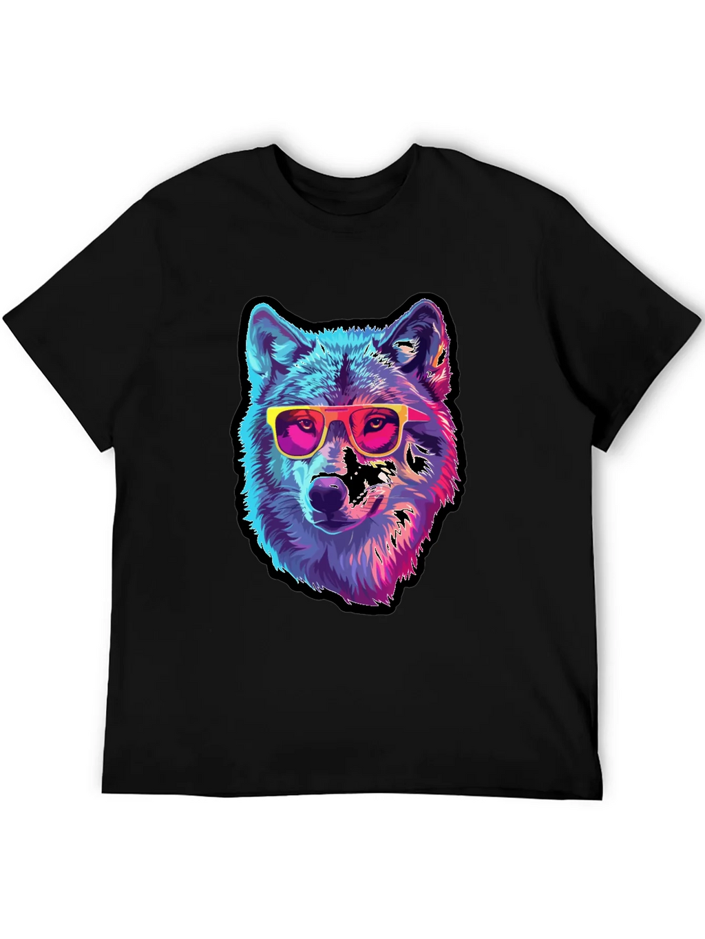 Cool Wolf Graphic Tee - Black product image 5