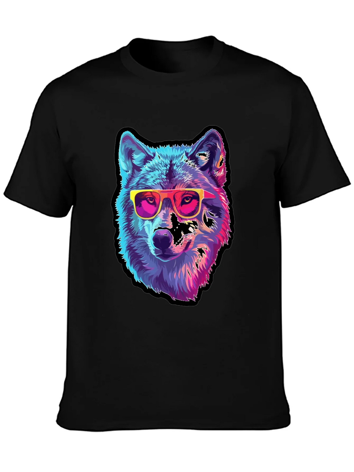 Cool Wolf Graphic Tee - Black product image 3
