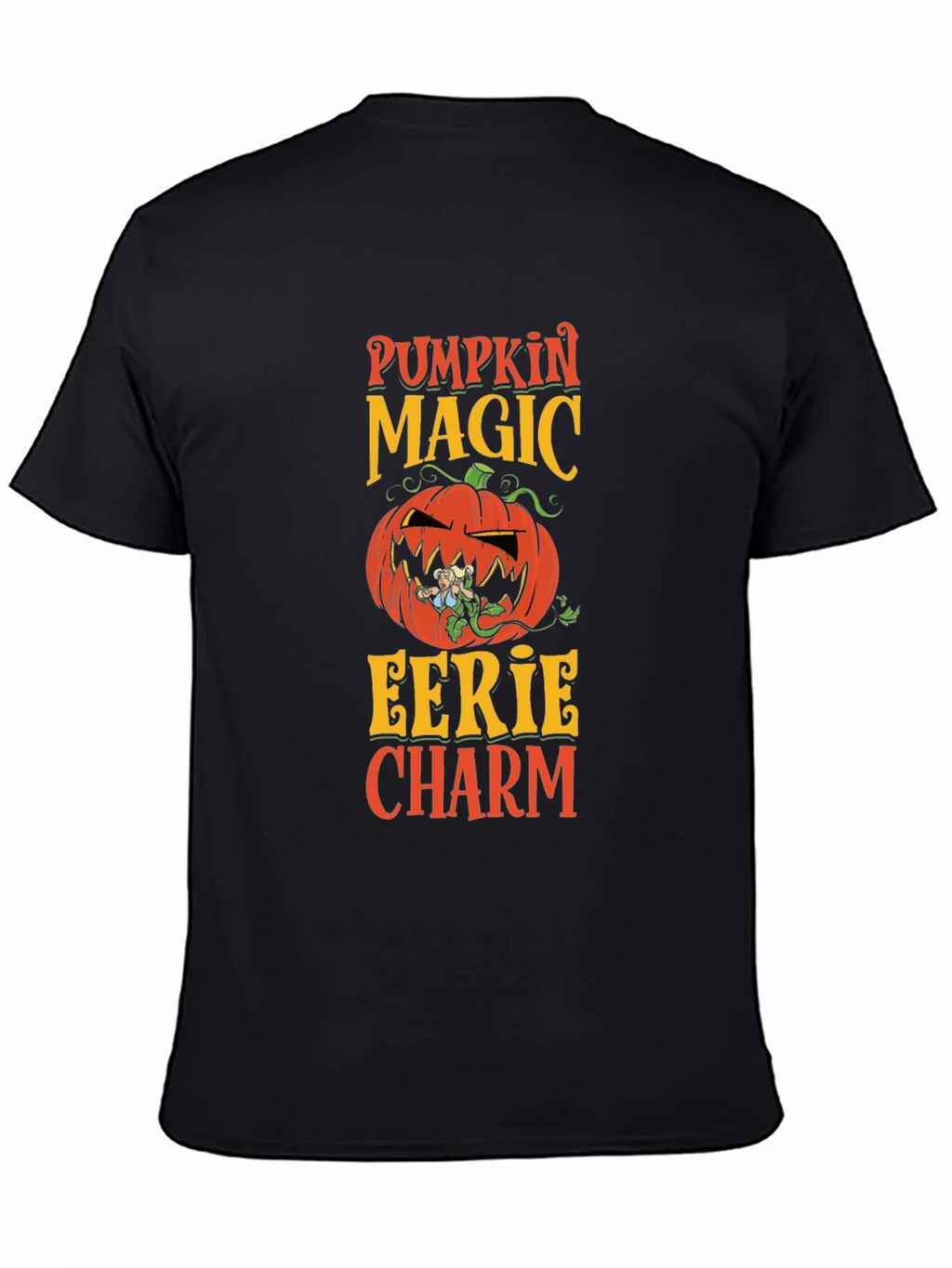 Pumpkin Magic Eerie Charm Halloween T-Shirt product image 4