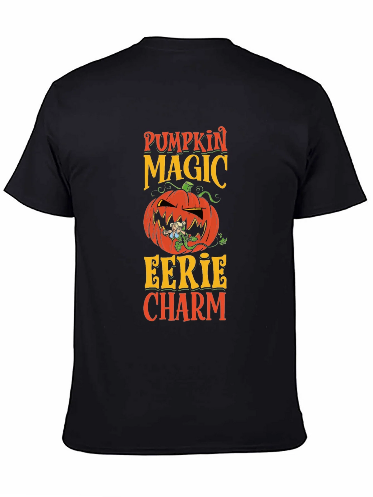 Pumpkin Magic Eerie Charm Halloween T-Shirt product image 4