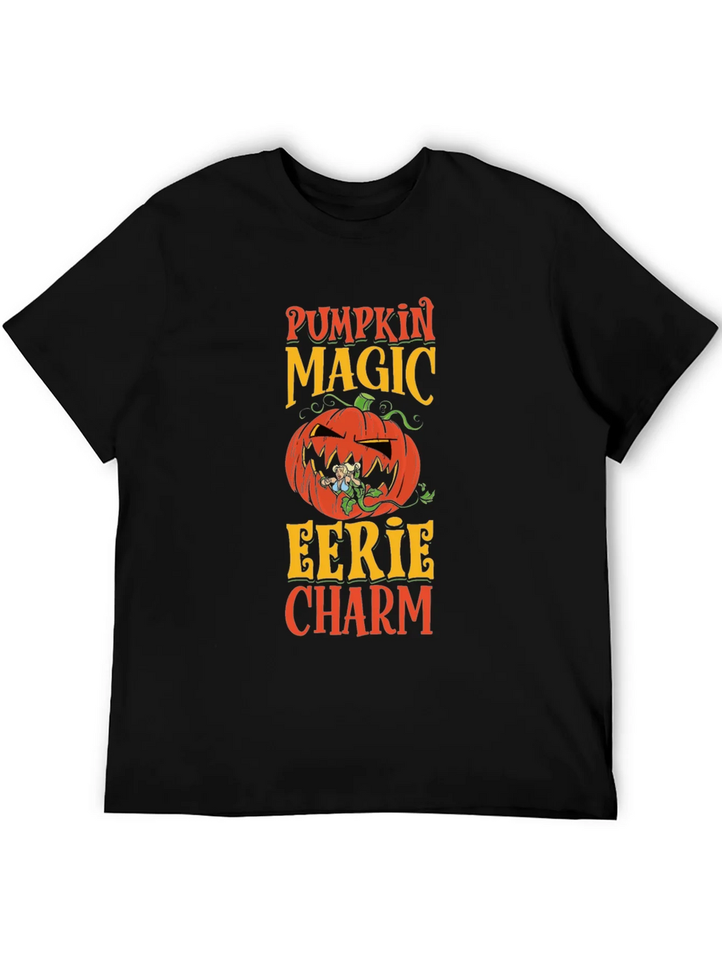 Pumpkin Magic Eerie Charm Halloween T-Shirt product image 5