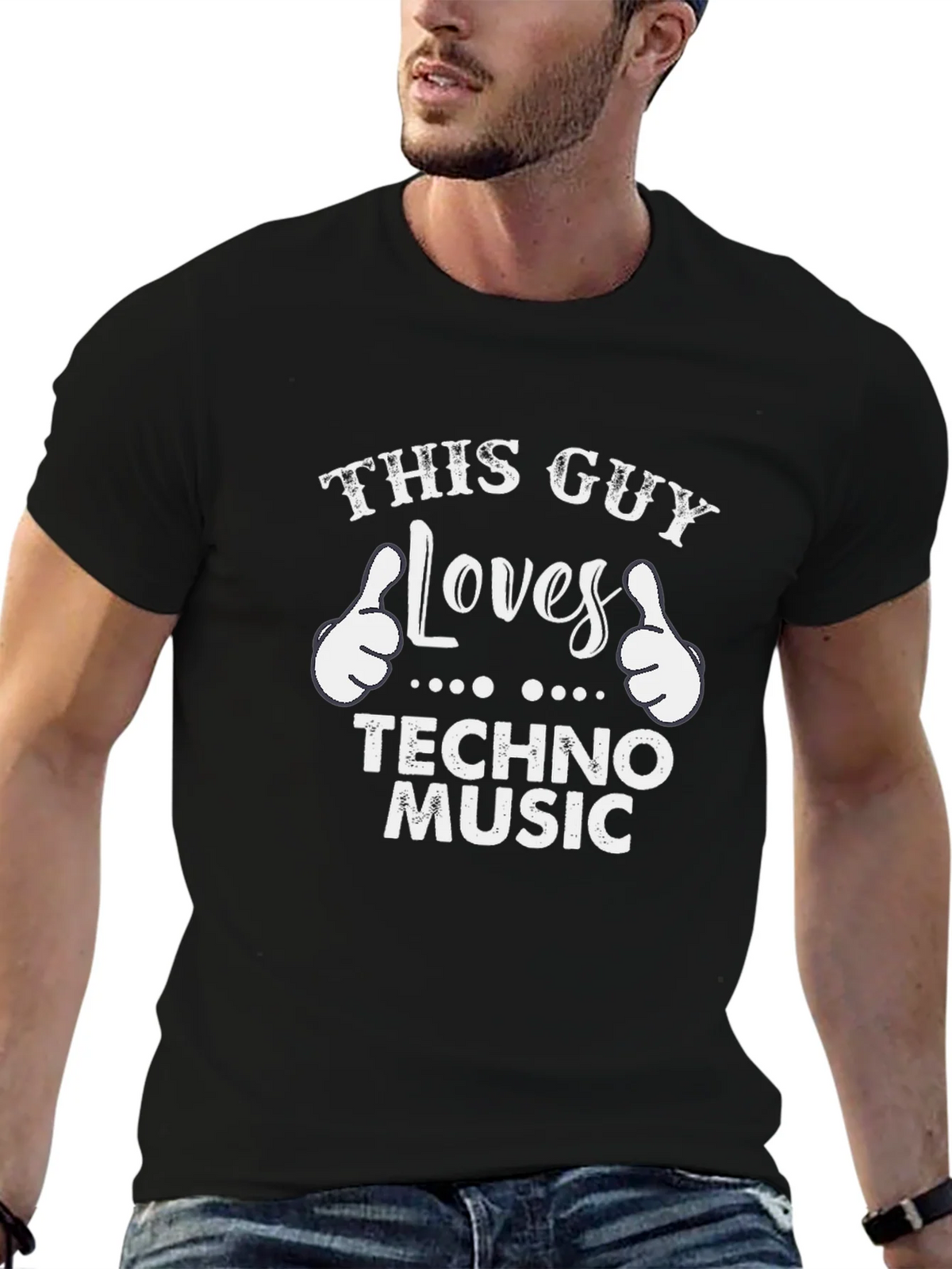 This Guy Loves Techno Music T-Shirt product image 5