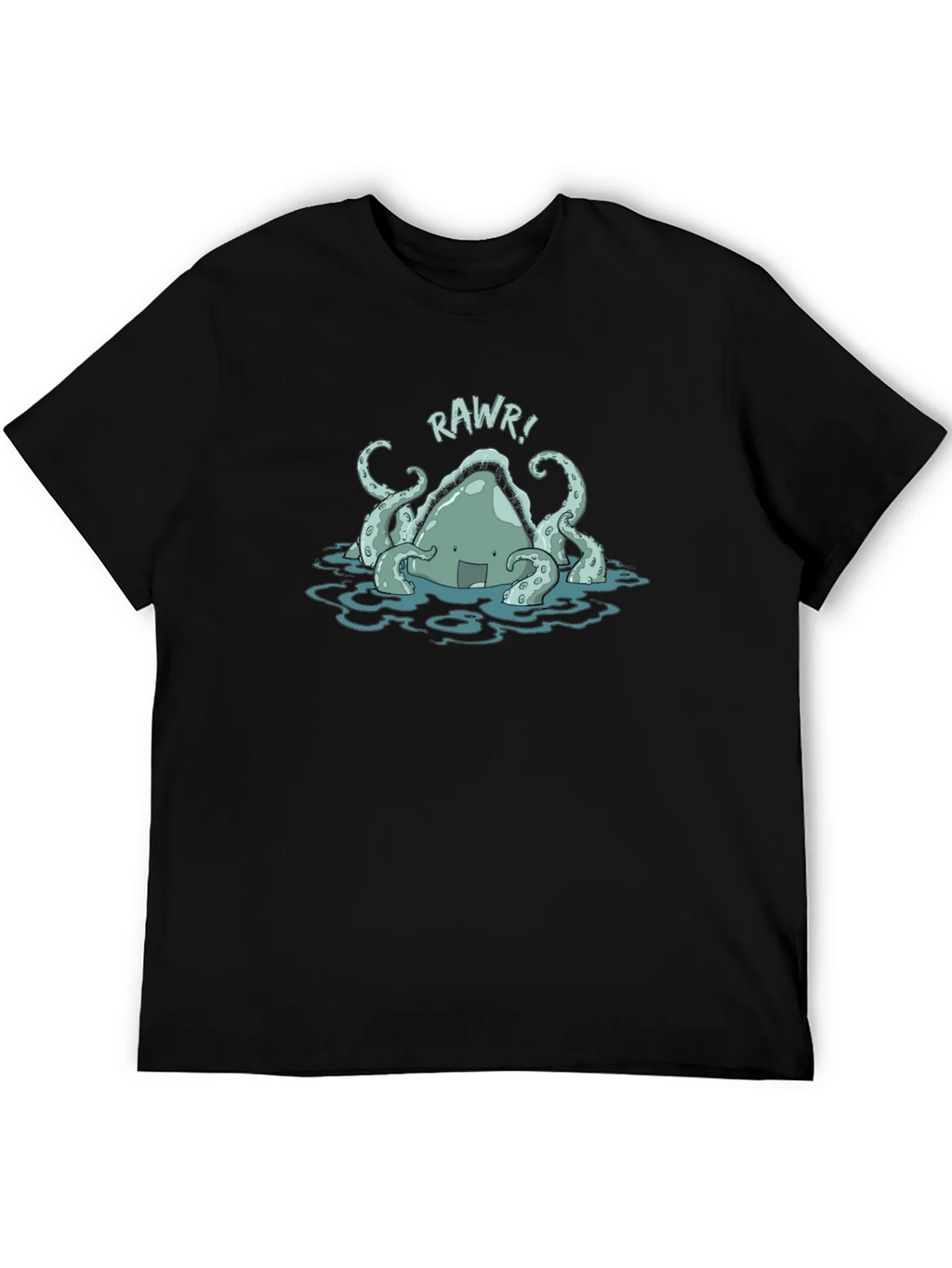 Rawr! Kraken Graphic Tee - Black Cotton T-Shirt product image 5