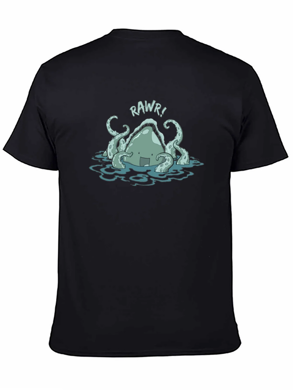 Rawr! Kraken Graphic Tee - Black Cotton T-Shirt product image 4