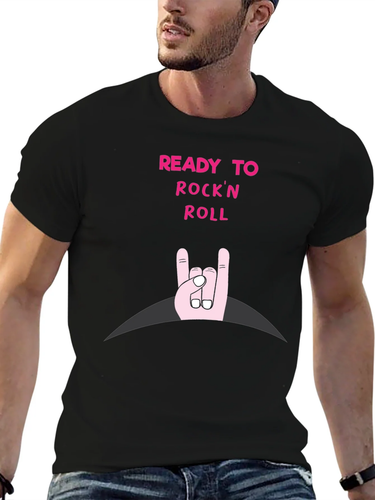 Ready to Rockn Roll Black T-Shirt product image 6