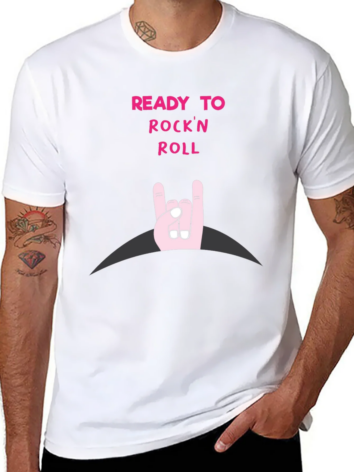 Ready to Rockn Roll Black T-Shirt product image 7