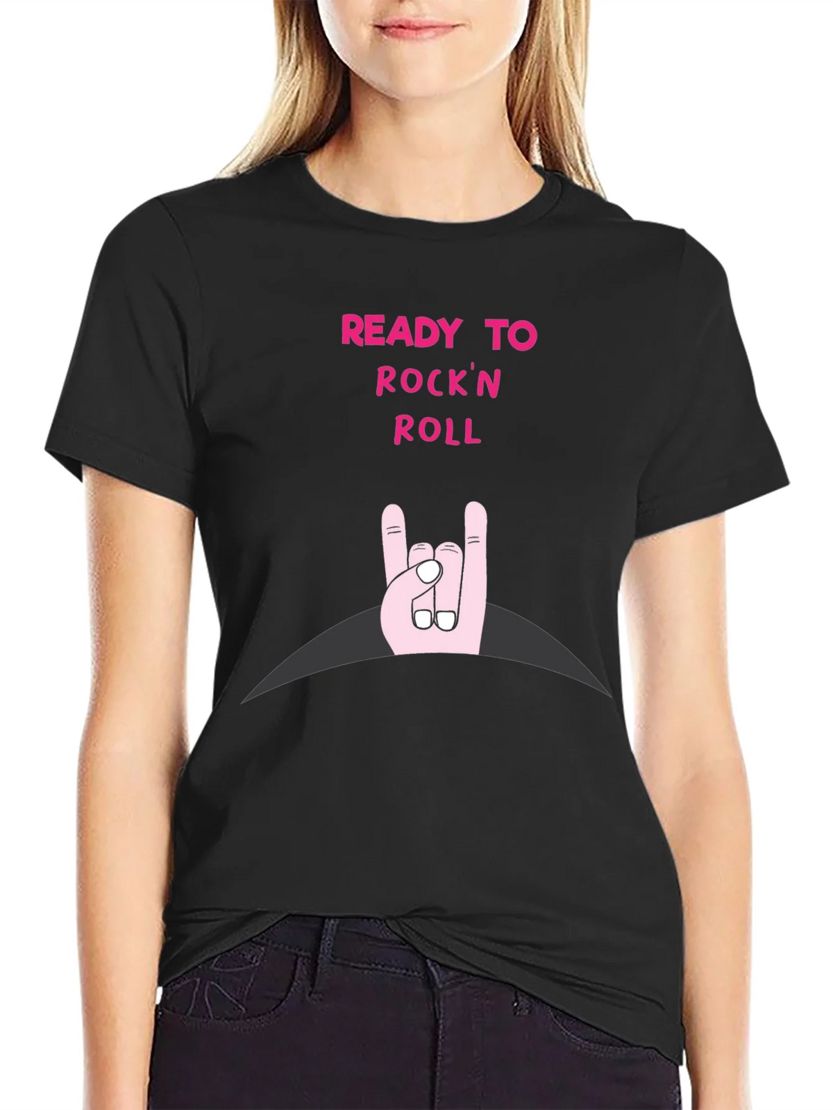 Ready to Rockn Roll Black T-Shirt product image 2