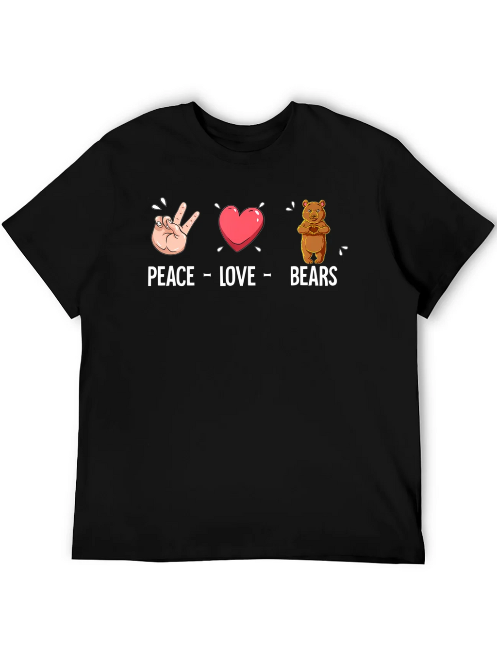 Peace Love Bears Graphic T-Shirt product image 5
