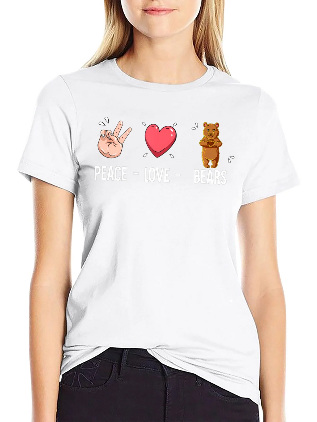 Peace Love Bears Graphic T-Shirt product image 8