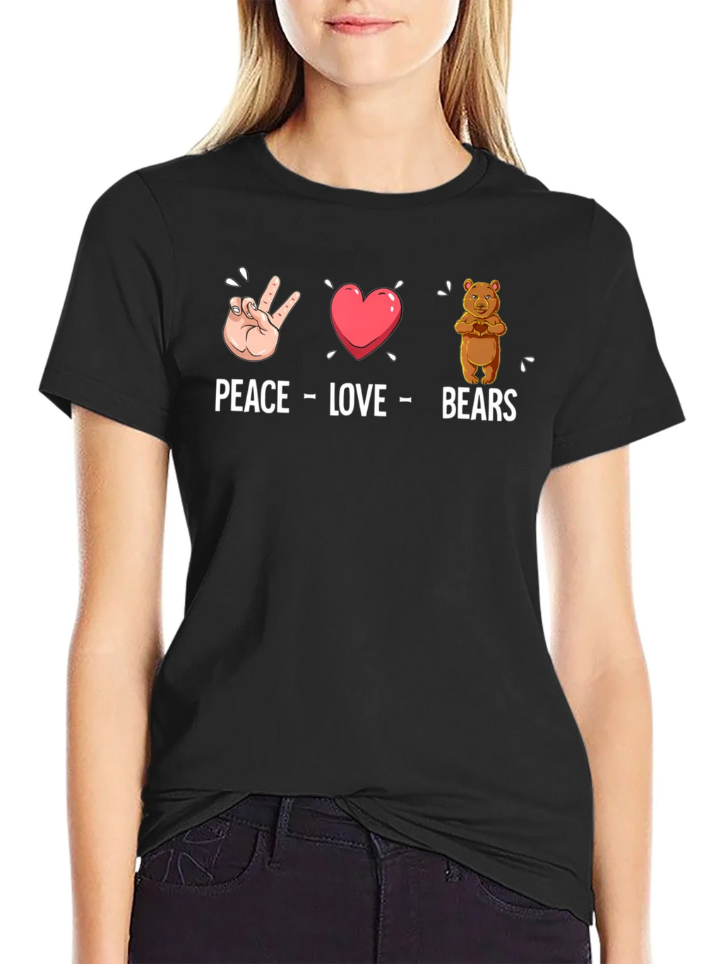 Peace Love Bears Graphic T-Shirt product image 2
