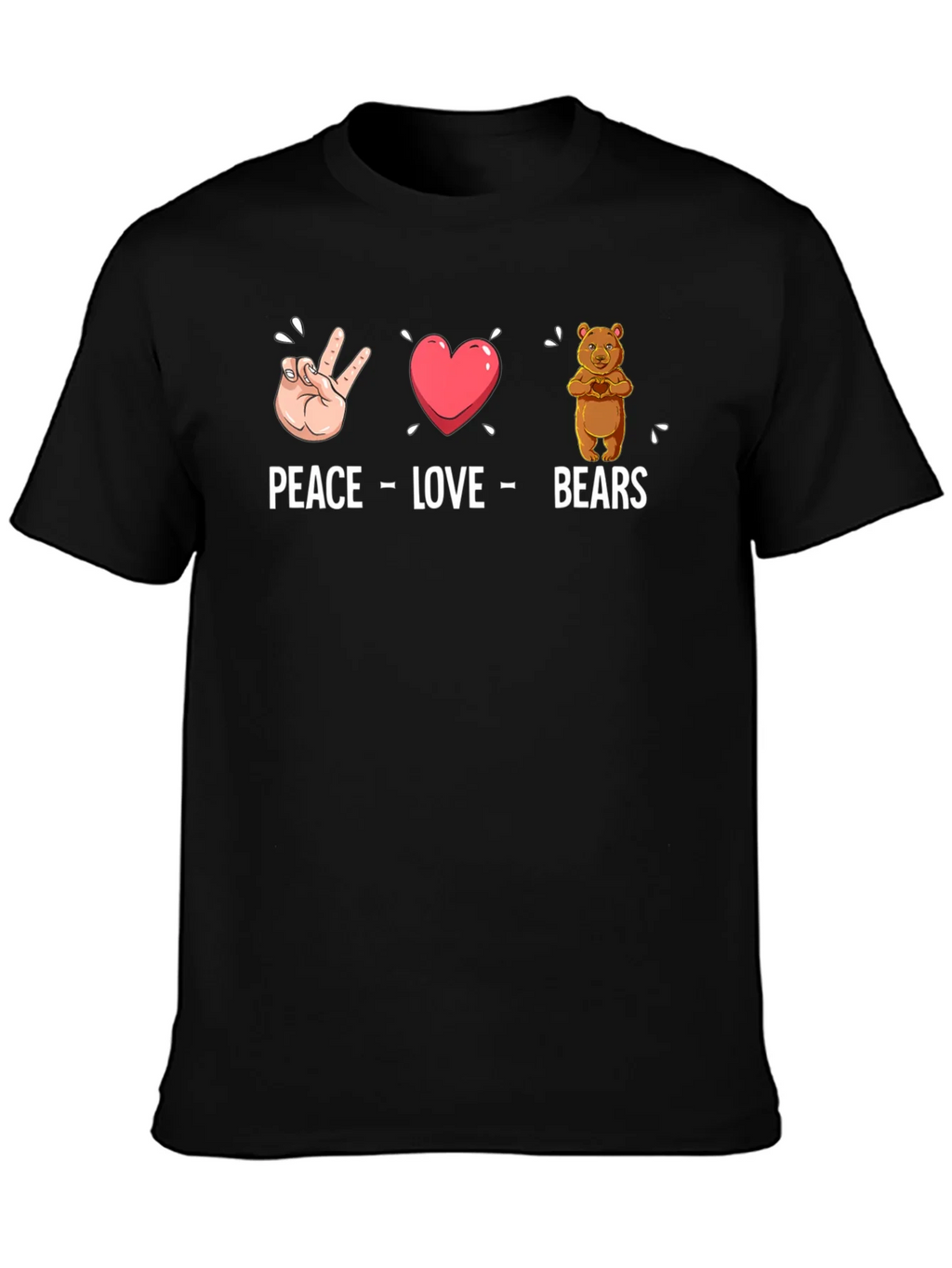 Peace Love Bears Graphic T-Shirt product image 3