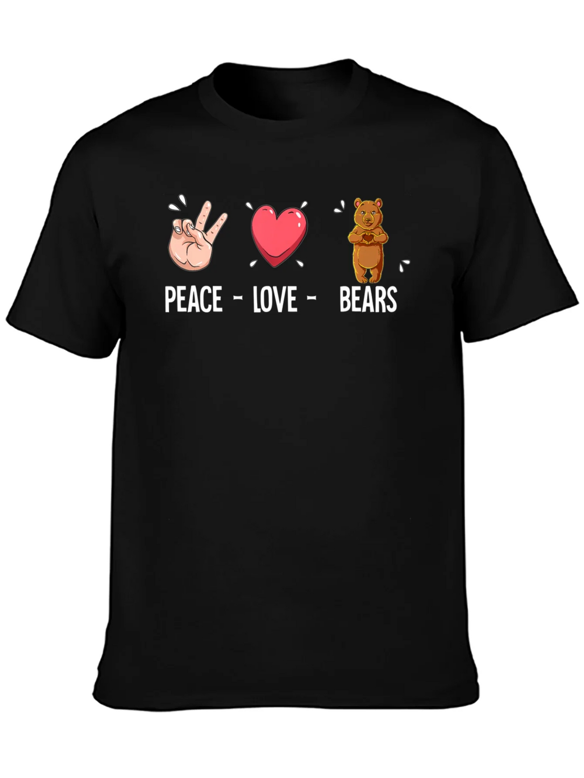 Peace Love Bears Graphic T-Shirt product image 3