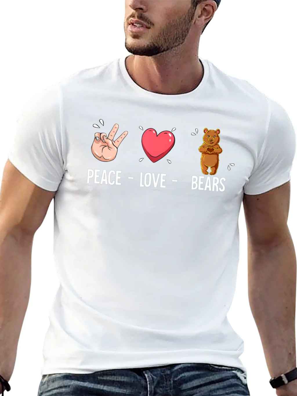 Peace Love Bears Graphic T-Shirt product image 12