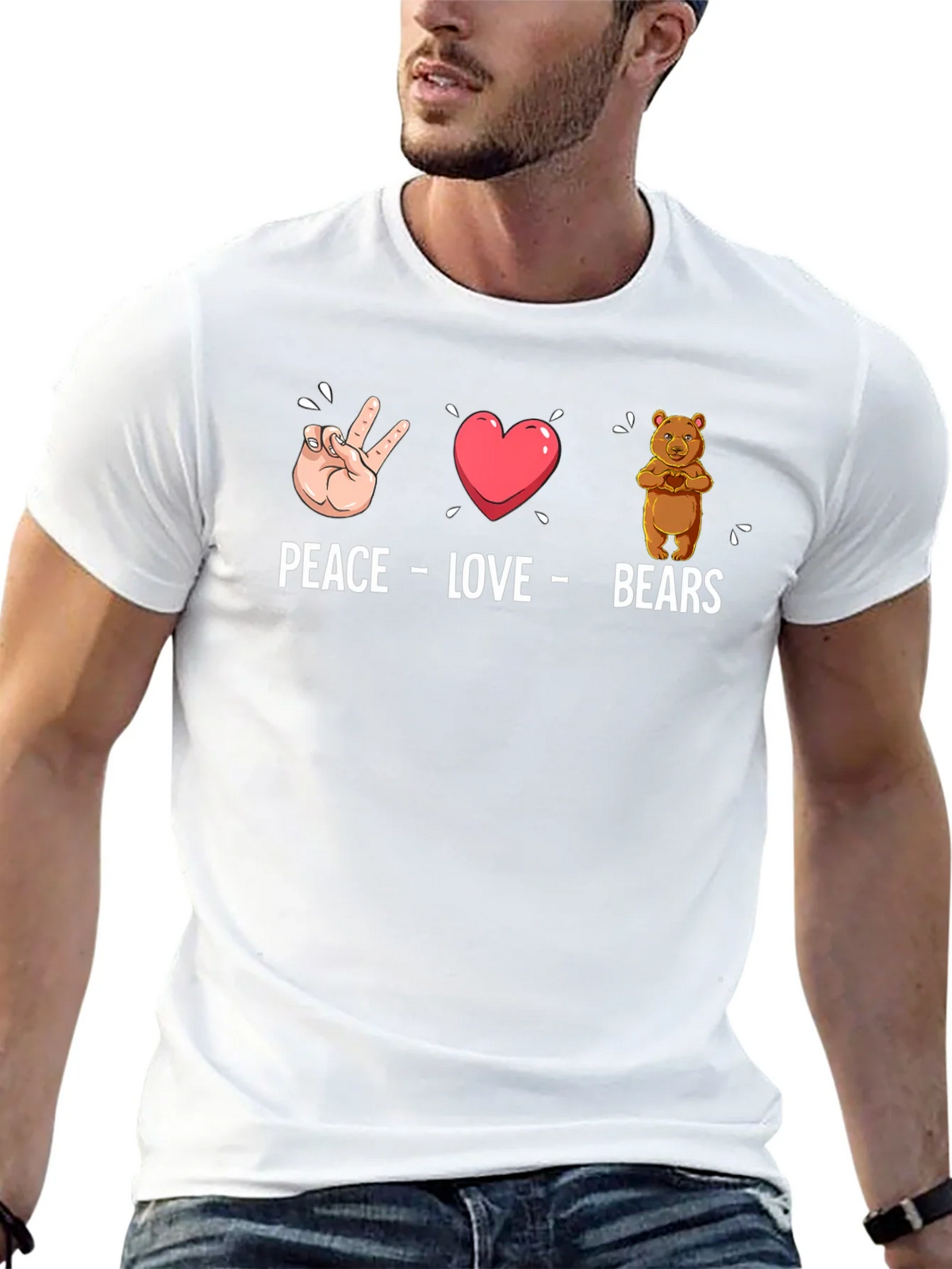 Peace Love Bears Graphic T-Shirt product image 12
