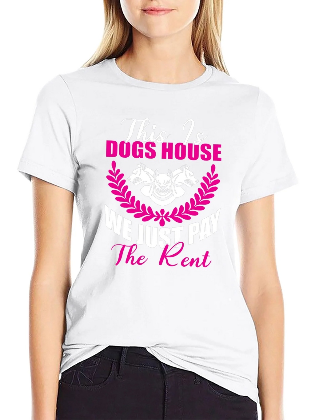 Dogs House T-Shirt: We Just Pay the Rent - Mens Black Tee product image 8